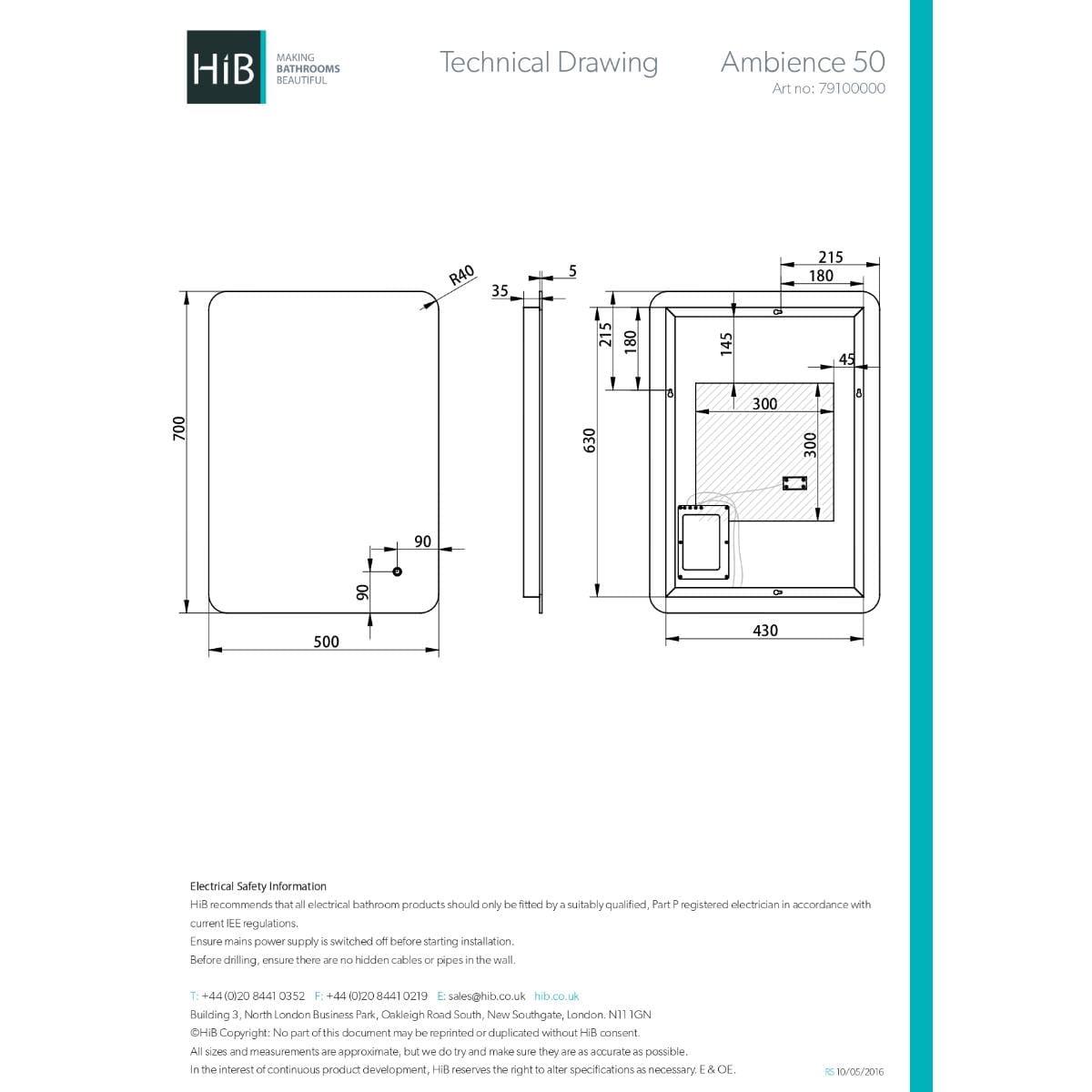 hib. Illuminated Mirror hib. Ambience LED Illuminated Mirror