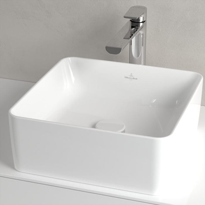 Villeroy & Boch Countertop Basin Villeroy & Boch Collaro 380mm Square Countertop Basin in White Alpin