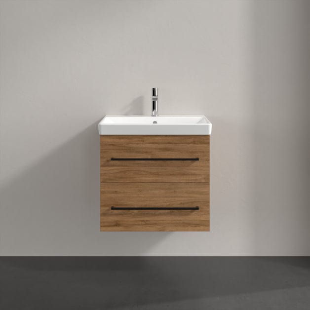 Villeroy & Boch Wall Mounted Vanity Unit Villeroy & Boch Avento Wall Hung Vanity Unit 580mm Two Drawers with Basin