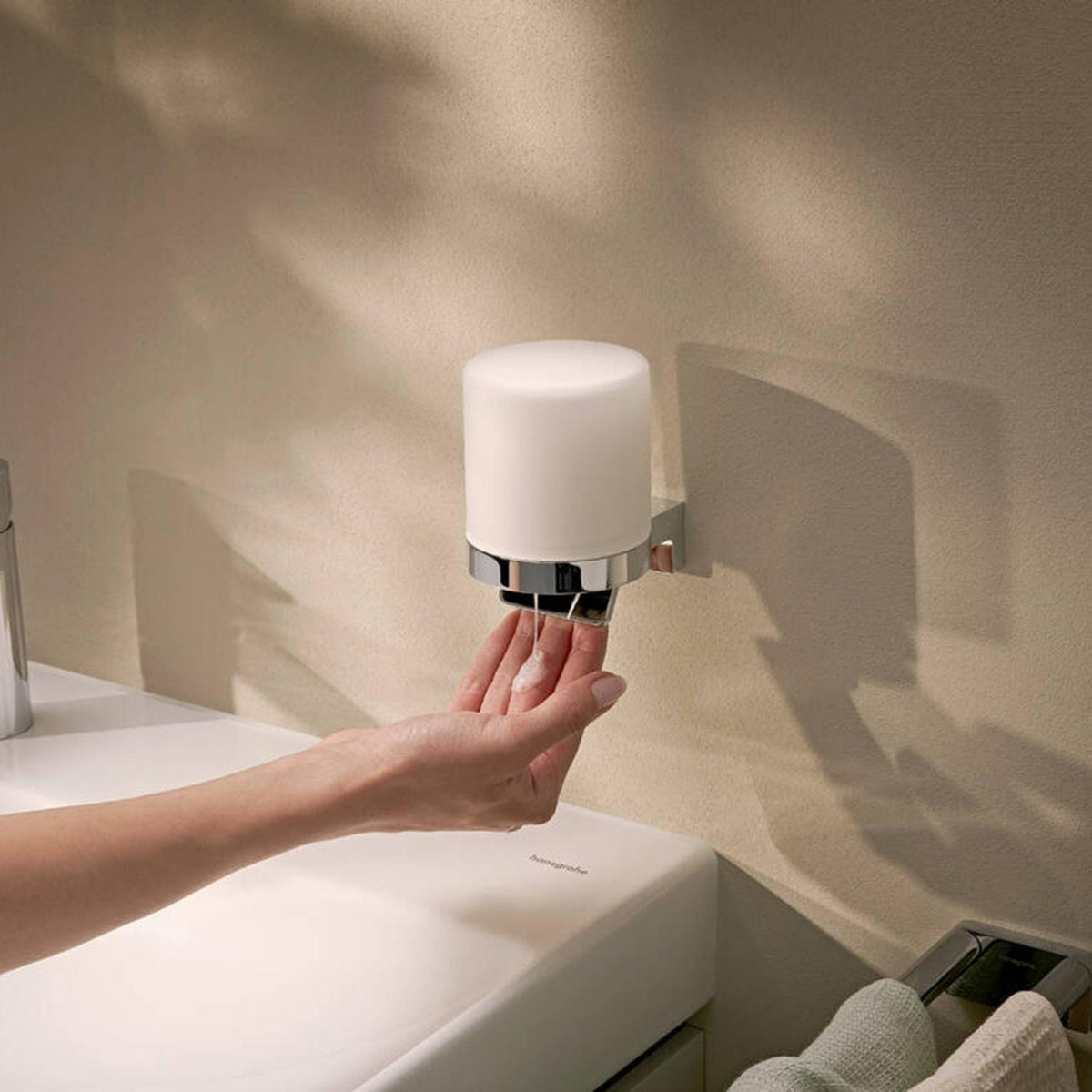 Hansgrohe Soap Dispenser Chrome Hansgrohe Addstoris S Wall Mounted Soap Dispenser