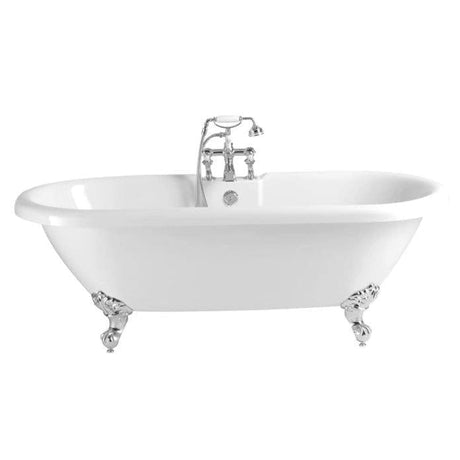 Heritage Roll Top and Slipper Freestanding Bath Heritage Baby Oban Freestanding Acrylic Double Ended Roll Top Bath with Chrome Feet