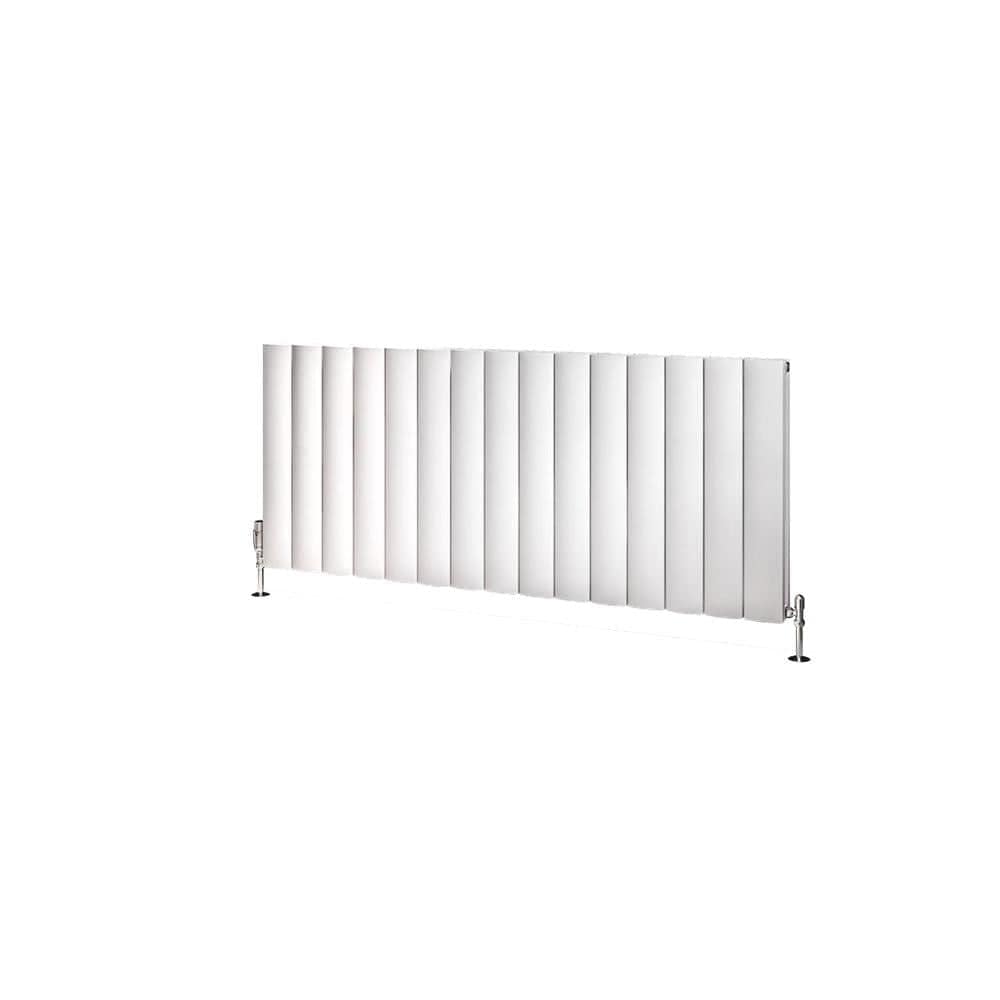 Eastbrook Panel Radiator Eastbrook Guardia Straight Horizontal Aluminium in Matt White