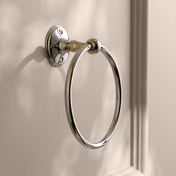 Miller Towel Rails and Rings Brushed Nickel Miller Stockholm Towel Ring