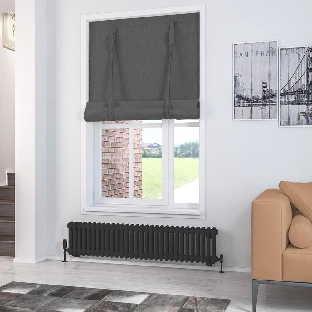 Eastbrook Rivassa Traditional 2 Column Radiator in Matt Black