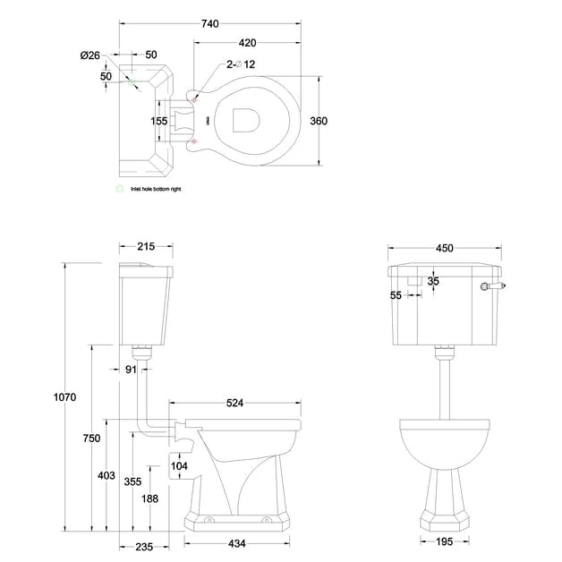 Burlington Low Level Toilet Burlington Standard Low Level Toilet