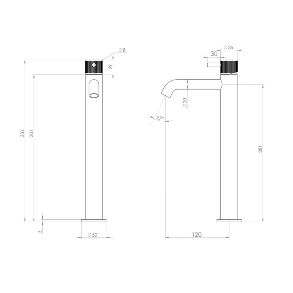 Saneux Tall Basin Tap Saneux Cos Tall Deck Mounted Basin Mixer Tap