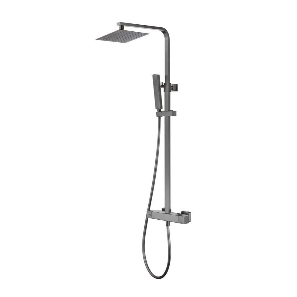Aquarius RainLux Cool Touch Adjustable Square Exposed Shower Valve and Kit