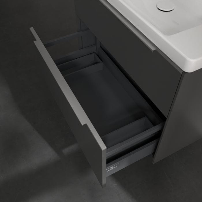 Villeroy & Boch Wall Mounted Vanity Unit Villeroy & Boch Subway 3.0 Wall Hung 800mm Two Drawer Vanity Unit with Basin