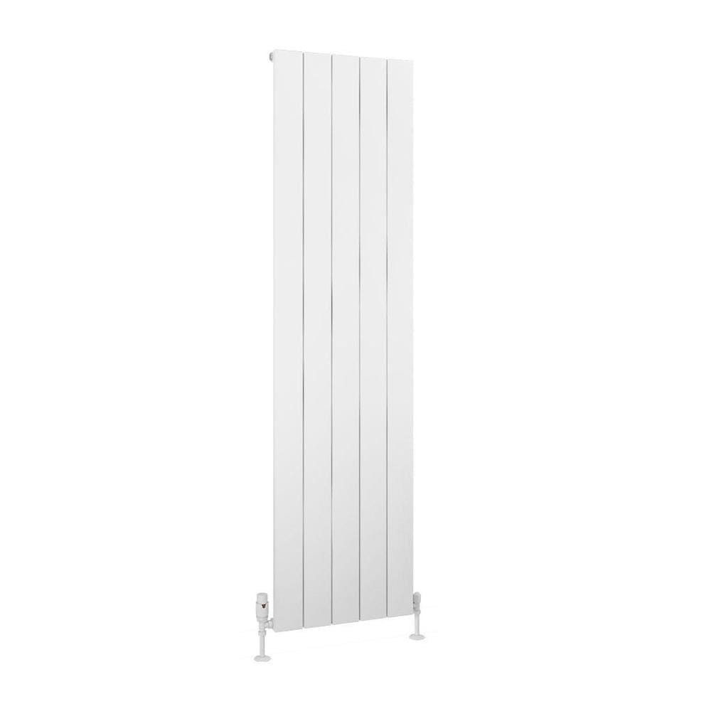 Eastbrook Panel Radiator Eastbrook Charlton Vertical Aluminium Designer Radiator in Matt White