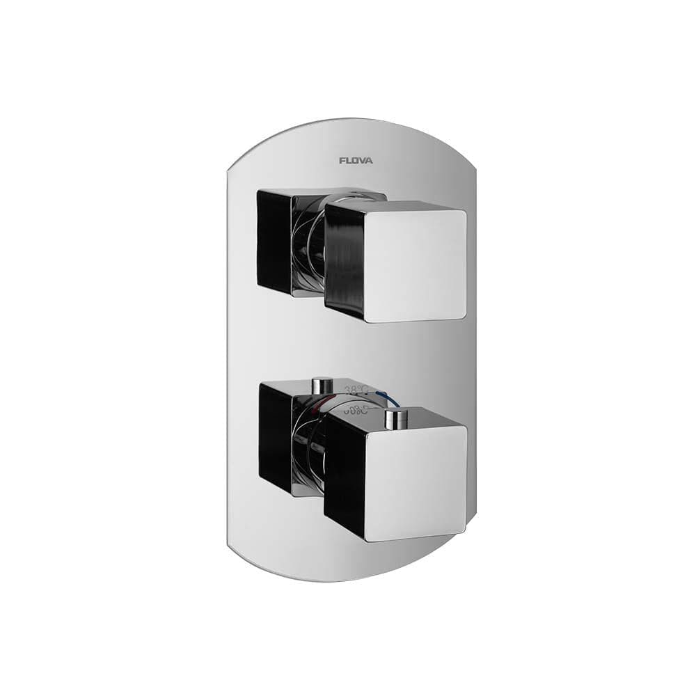 Flova Concealed Shower Valve Flova Dekka 1, 2 or 3 Outlet SlimBOX Finishing Set in Diamond Chrome
