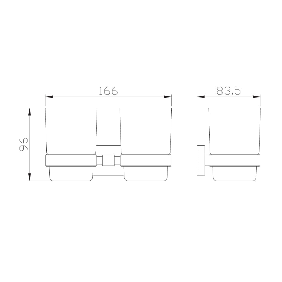 Eastbrook Toothbrush Holder Eastbrook Asti Double Tumbler and Holder