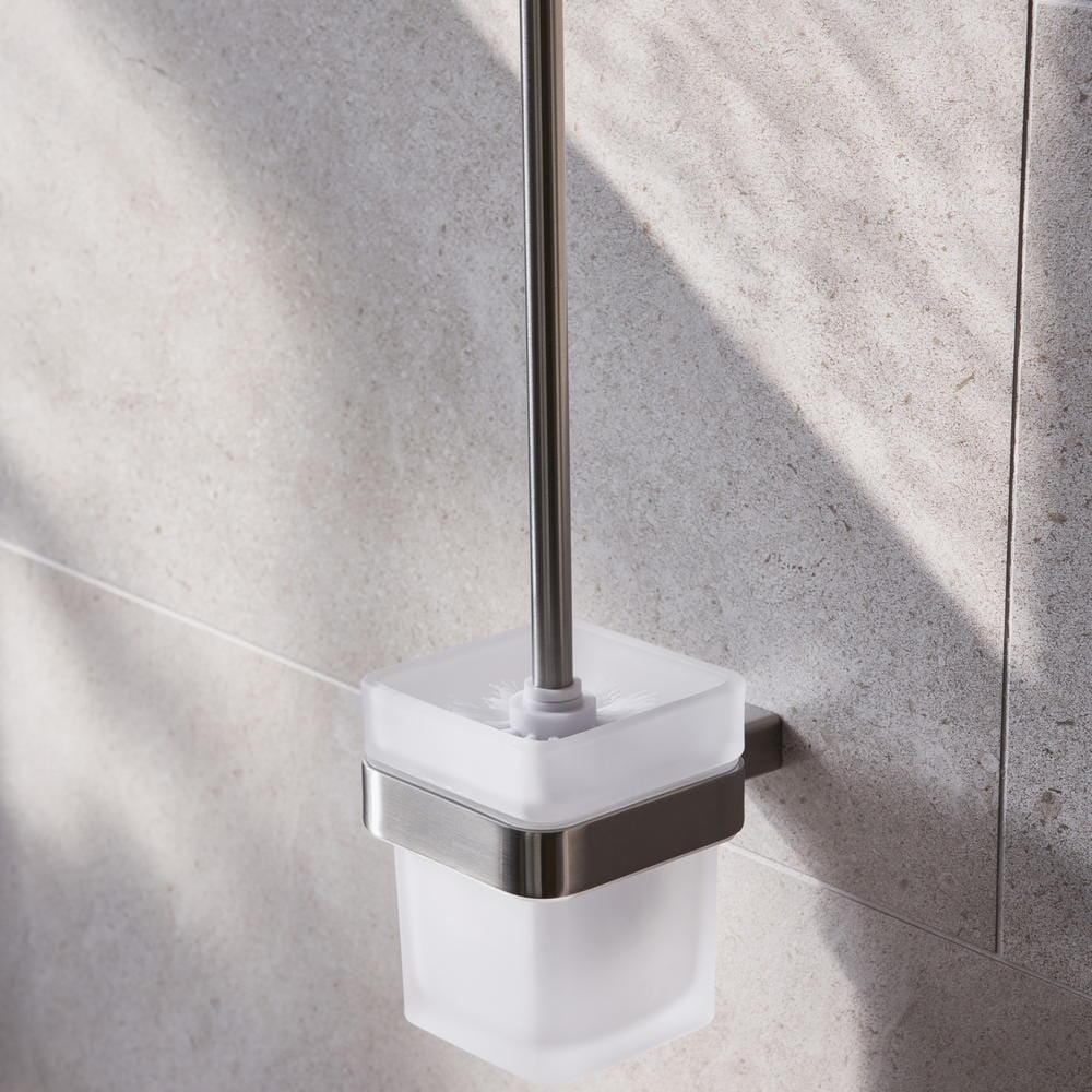 Miller Toilet Brush Brushed Nickel Miller Miami Wall Mounted Toilet Brush and Holder