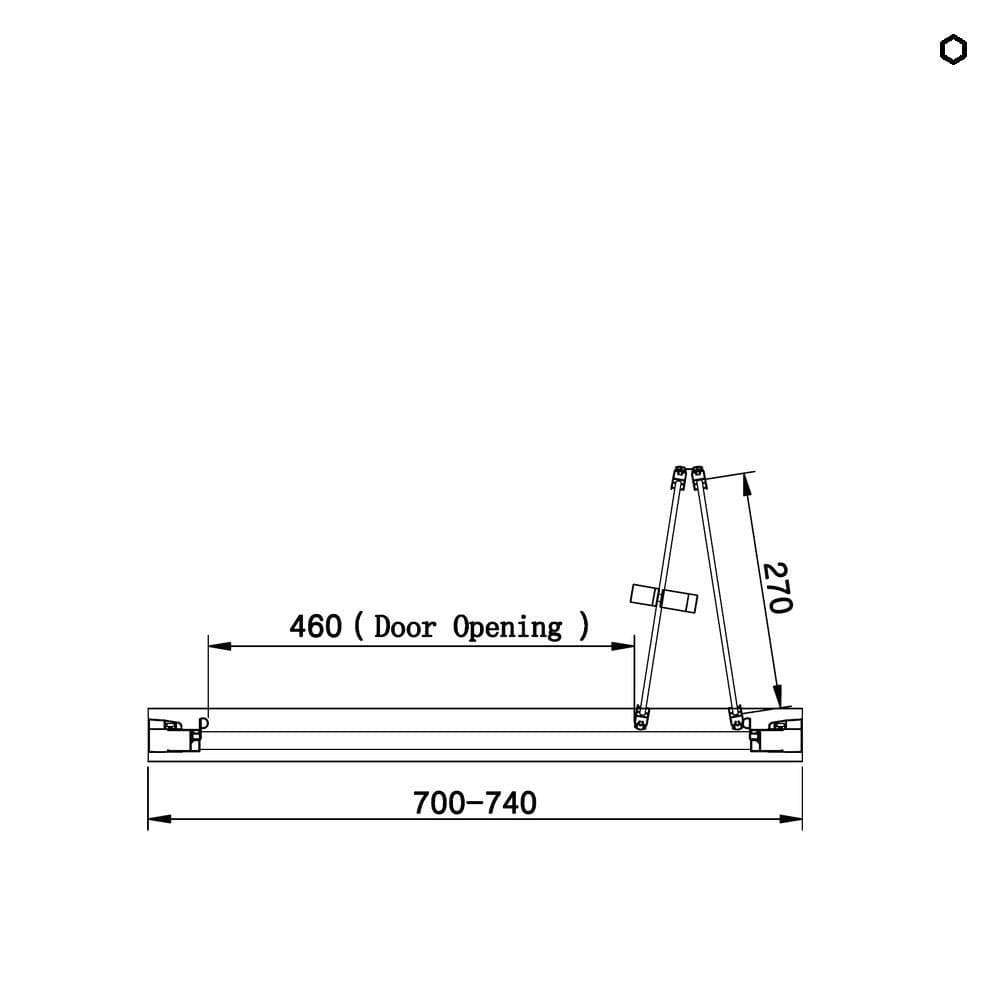 Eastbrook Bi-Fold Shower Door Eastbrook Vantage 2000 Bi-Fold Shower Door
