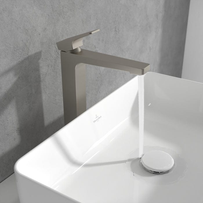 Villeroy & Boch Tall Basin Tap Villeroy & Boch Architectura Square Tall  Basin Mixer Tap with Pop-Up Waste