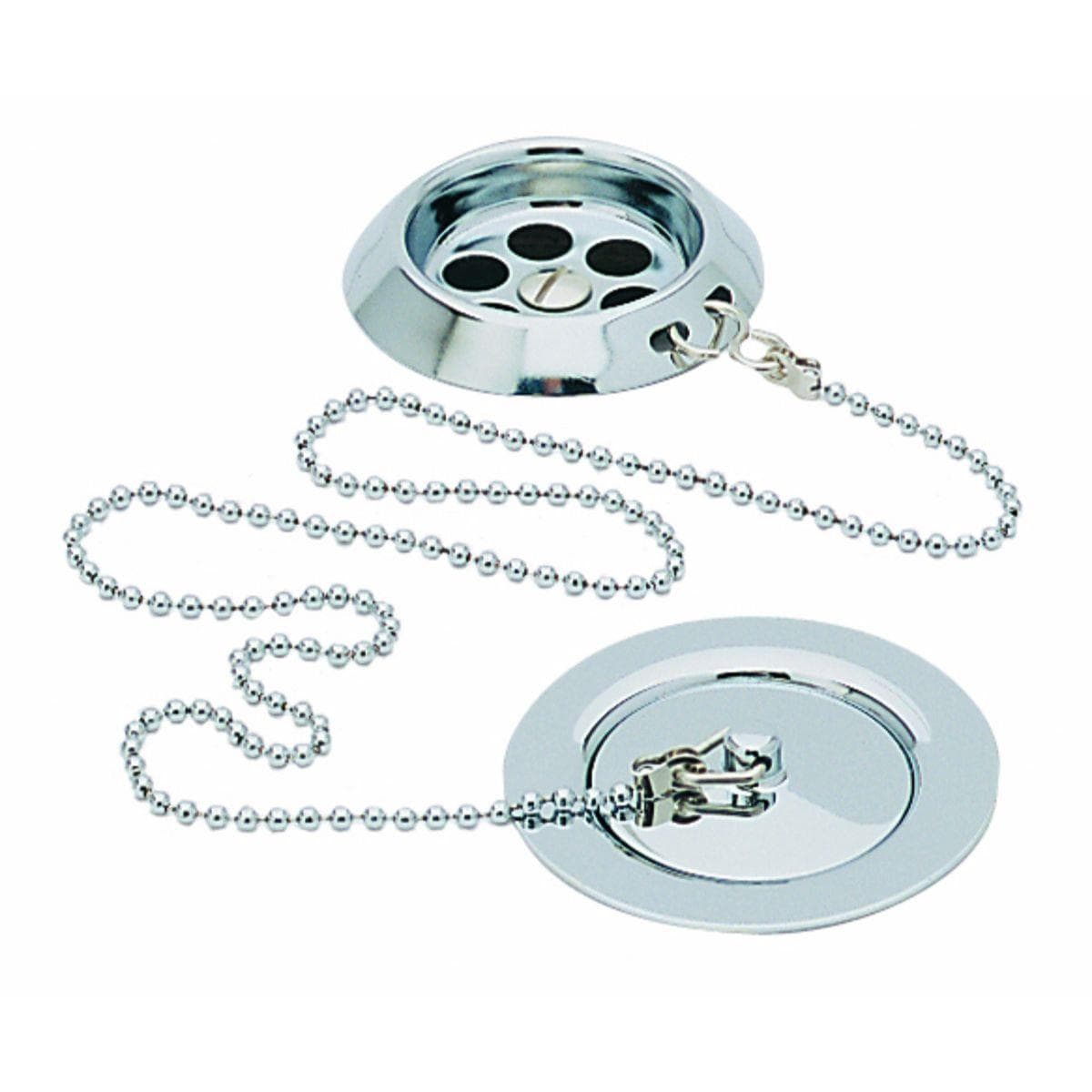 Heritage Bath Waste Chrome / Metal Plug Heritage Bath Waste with Stowaway Plug and Chain