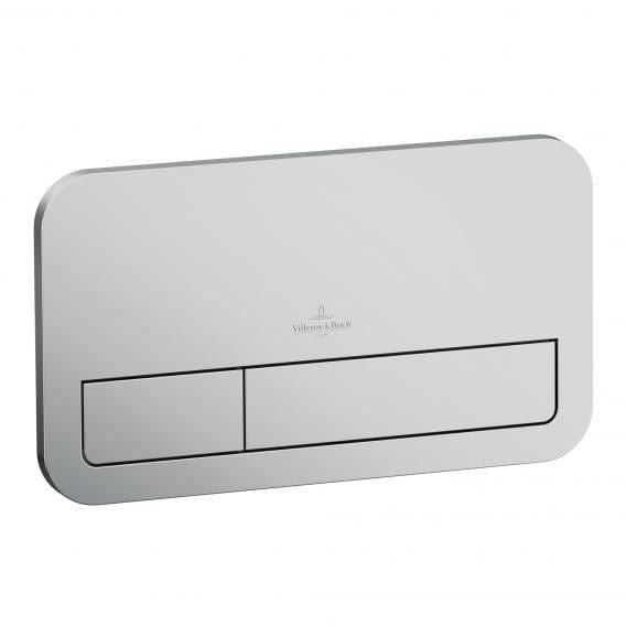 Villeroy and Boch Flush Plate Brushed Chrome Villeroy & Boch ViConnect 200S Toilet Flush Plate