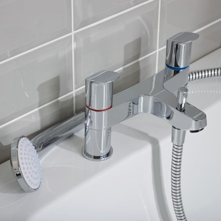 Ideal Standard Bath Shower Mixer Ideal Standard Ceraflex Two Hole Dual Control Bath Shower Mixer Tap in Chrome