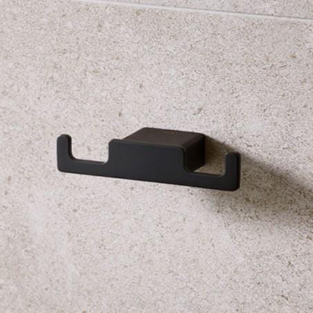 Miller Robe Hook Matt Black Miller Miami Double Robe Hook