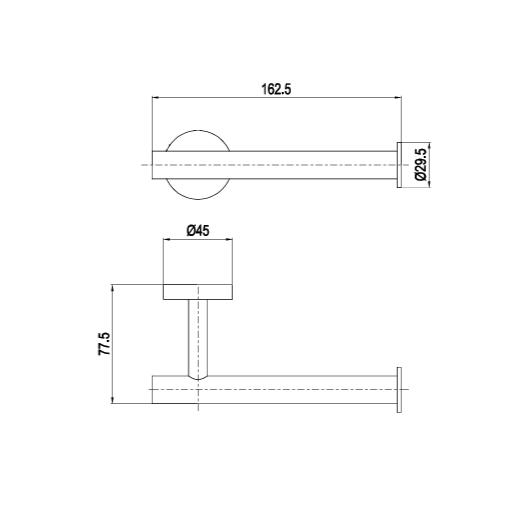 Crosswater Toilet Roll Holder Crosswater 3ONE6 Toilet Roll Holder