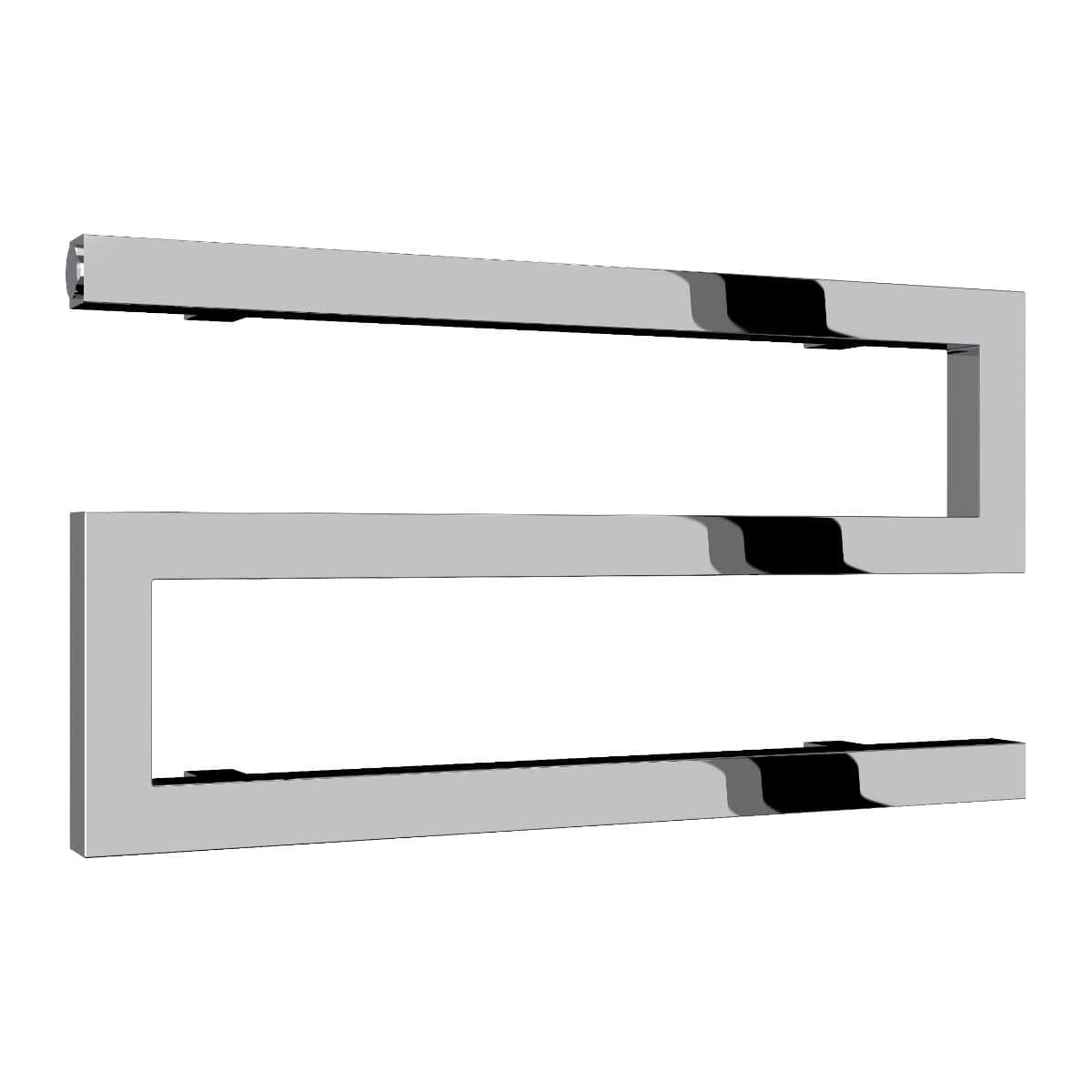 Reina Designer Towel Radiator 270 x 500mm / Chrome Reina Serpe S-Shaped Central Heating Towel Radiator