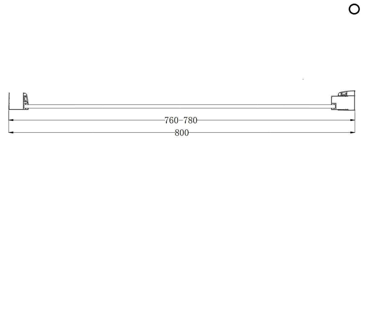 Eastbrook Side Panel Eastbrook Corniche 2000 8mm Side Panel for Hinged Doors
