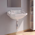 Heritage Wall Hung Basin Heritage Granley Wall Mounted Baby Basin with 2 Tap Holes