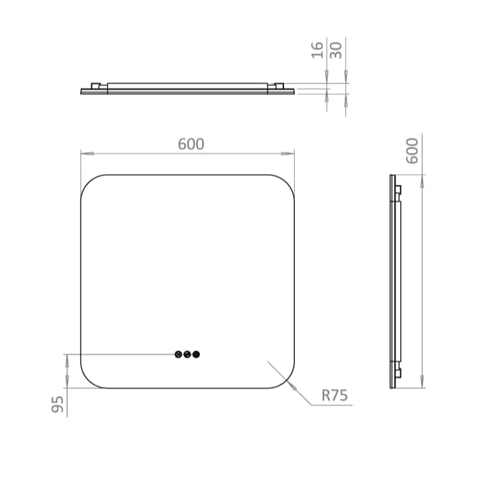 Crosswater Illuminated Mirror Crosswater Svelte LED Illuminated Mirror