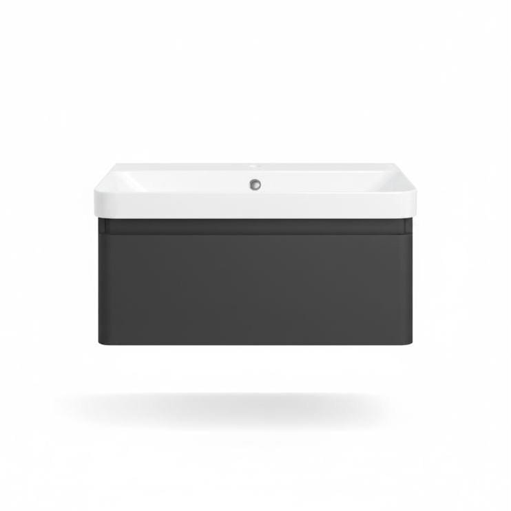 Aquarius Bathrooms Wall Mounted Vanity Unit Aquarius Sophie Wall Hung One Drawer Vanity Unit with 1 Tap Hole Basin