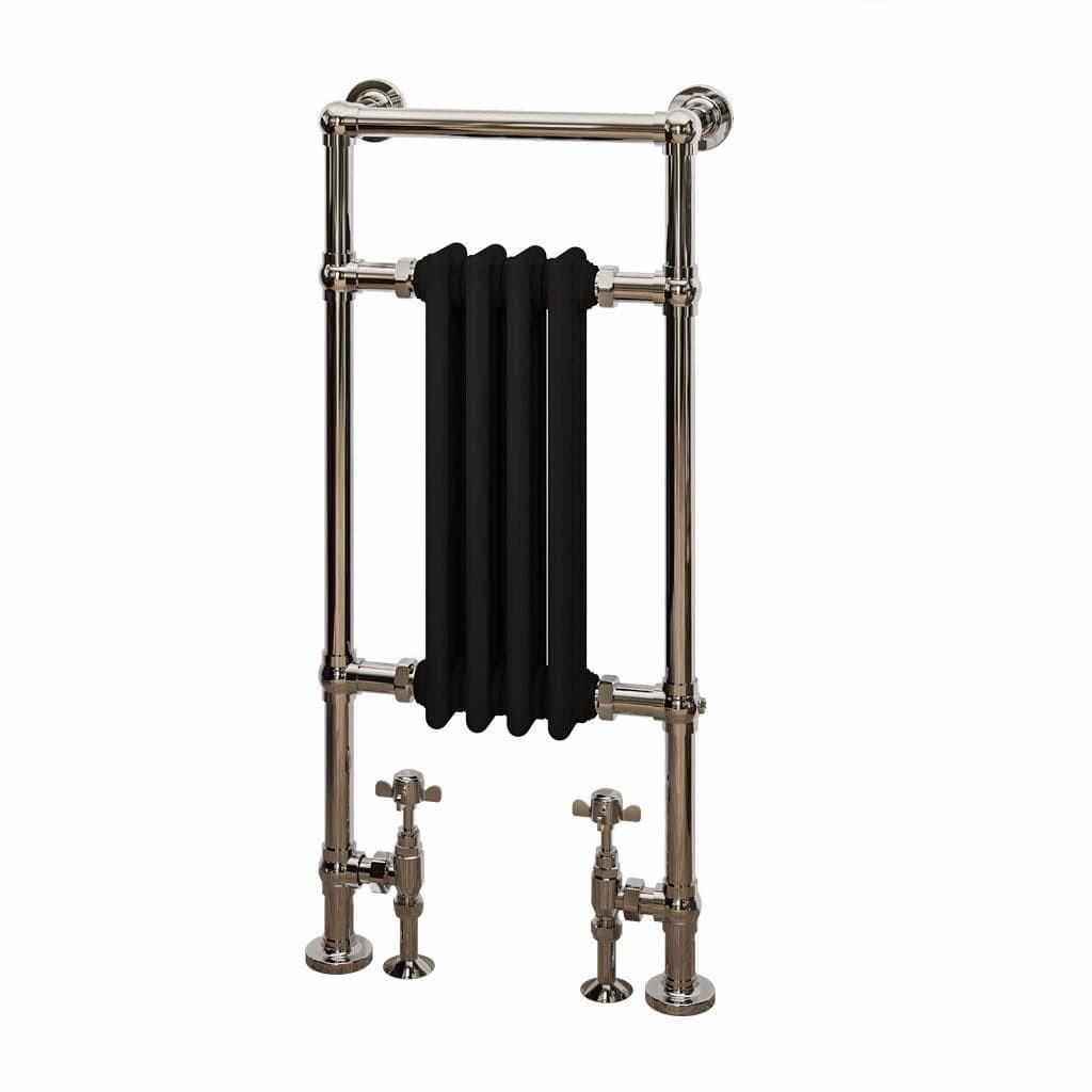 Eastbrook Insert Radiator 960 x 429 / Electric Only Eastbrook Avon Straight Vertical Traditional Radiator in Chrome/Matt Black