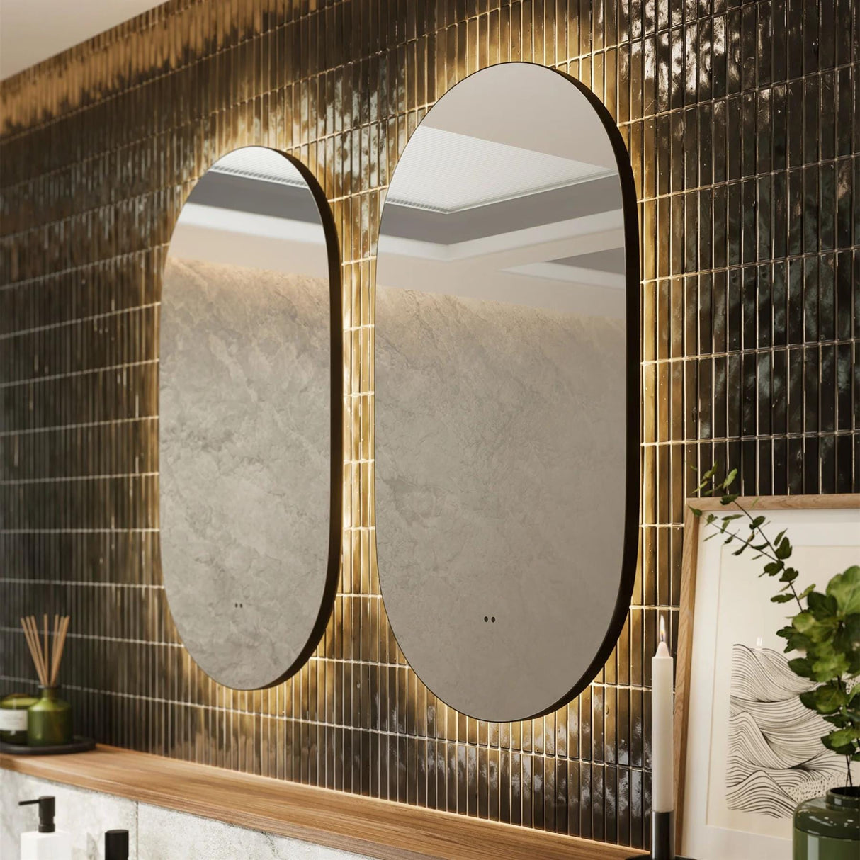 HiB Illuminated Mirror HiB Arcane Pill 50 LED Illuminated Mirror