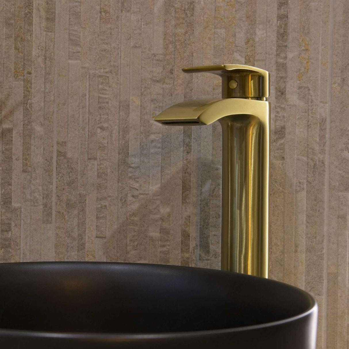 Aqaurius Mono Basin Tap Brushed Brass Aquarius Arc Tall Mono Basin Mixer Tap