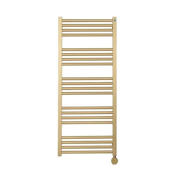 Crosswater Ladder Rail 1140 x 480mm / Electric Only Crosswater MPRO Designer Vertical Towel Radiator in Brushed Brass
