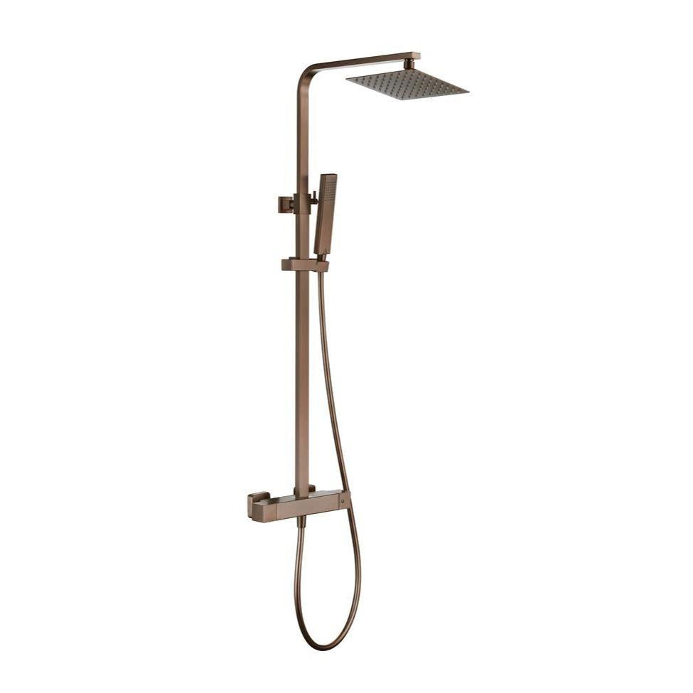 Aquarius RainLux Cool Touch Adjustable Square Exposed Shower Valve and Kit
