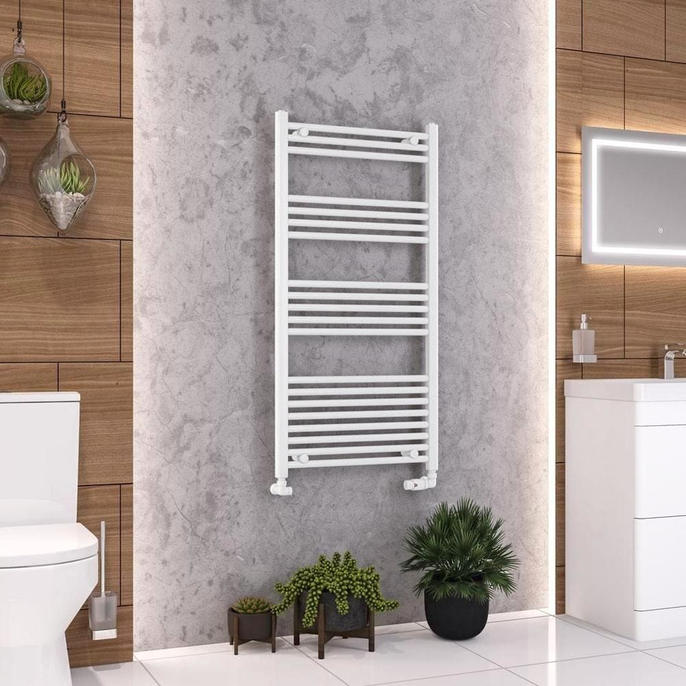 Eastbrook Wendover Straight Vertical Heated Towel Rail in White