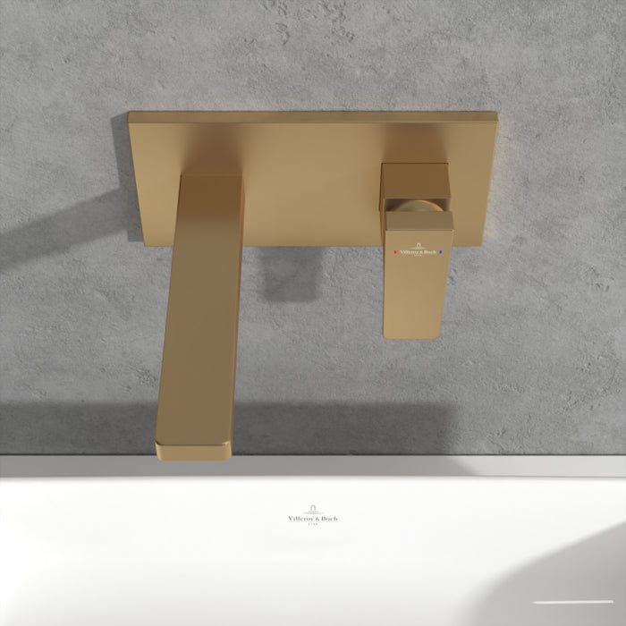 Villeroy & Boch Wall Mounted Basin Tap Villeroy & Boch Architectura Single Lever Basin Mixer Tap with Push Open Waste