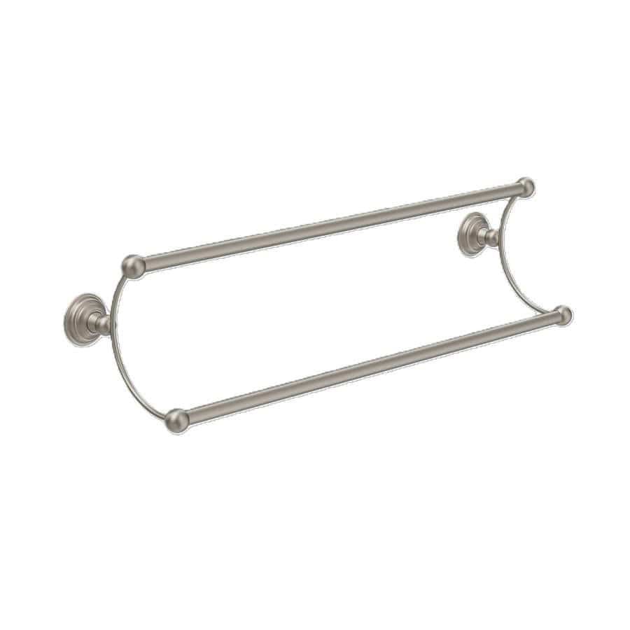 Crosswater Towel Rails and Rings Brushed Nickel Crosswater Belgravia 600mm Double Towel Rail