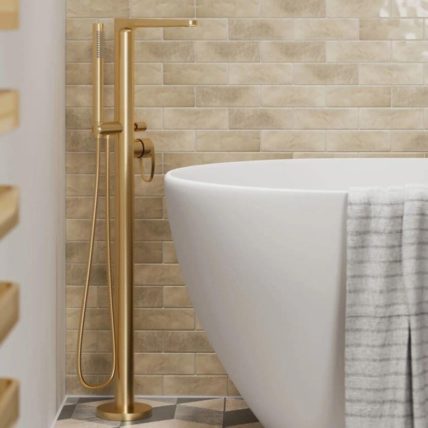 Crosswater Freestanding Bath Filler Crosswater Lazo Floor Standing Bath Shower Mixer