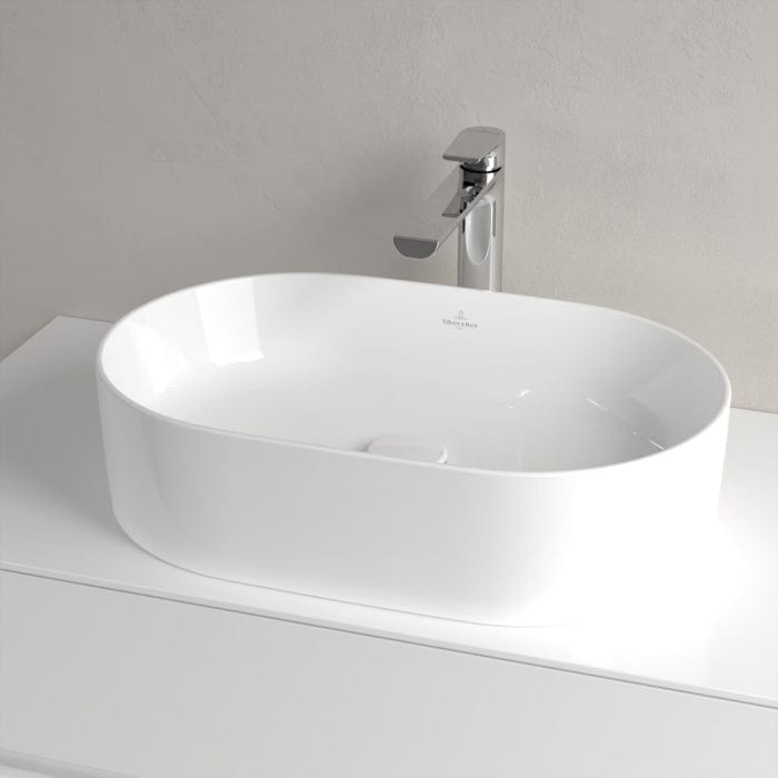 Villeroy & Boch Countertop Basin Villeroy & Boch Collaro 560mm Oval Countertop Basin in White Alpin