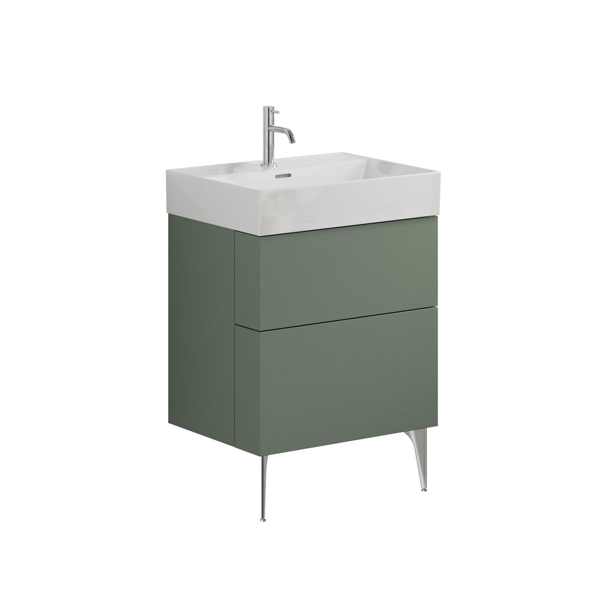 Crosswater Wall Mounted Vanity Unit Crosswater Avenue Vanity Unit with Basin - 600mm - Two Drawer - Wall Mounted