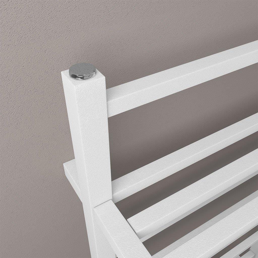 Eastbrook Designer Towel Radiator Eastbrook Launton Straight Vertical Heated Towel Rail in Matt White