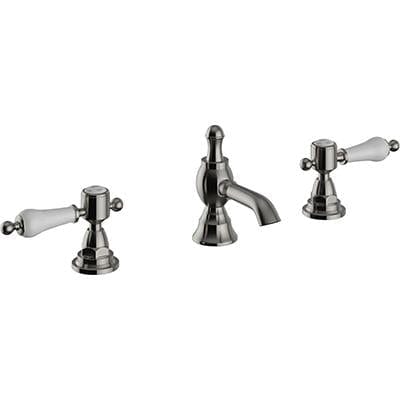 Heritage 3 Tap Hole Basin Set Brushed Nickel Heritage Glastonbury 3 Tap Hole Basin Mixer Tap