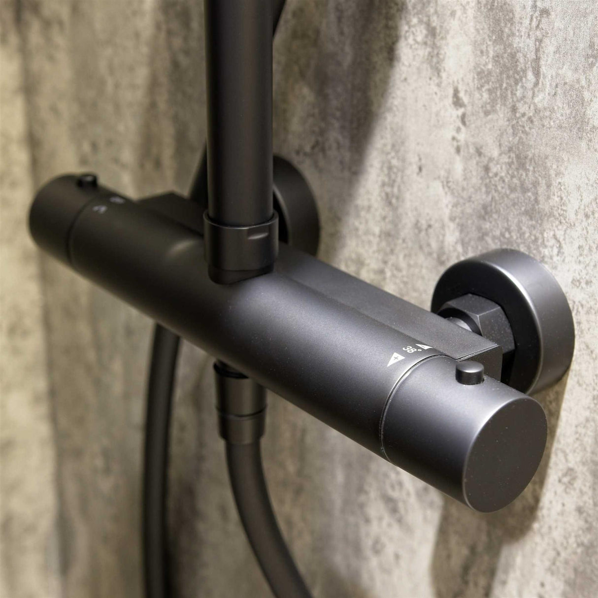 Aquarius RainLux Cool Touch Adjustable Round Exposed Shower Valve and Kit