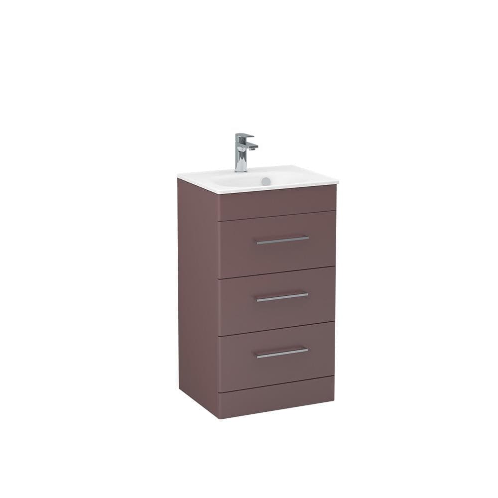 Imex Floor Standing Vanity Unit Imex Croma Floor Standing Three Door 500mm Vanity Unit with 1 Tap Hole Basin