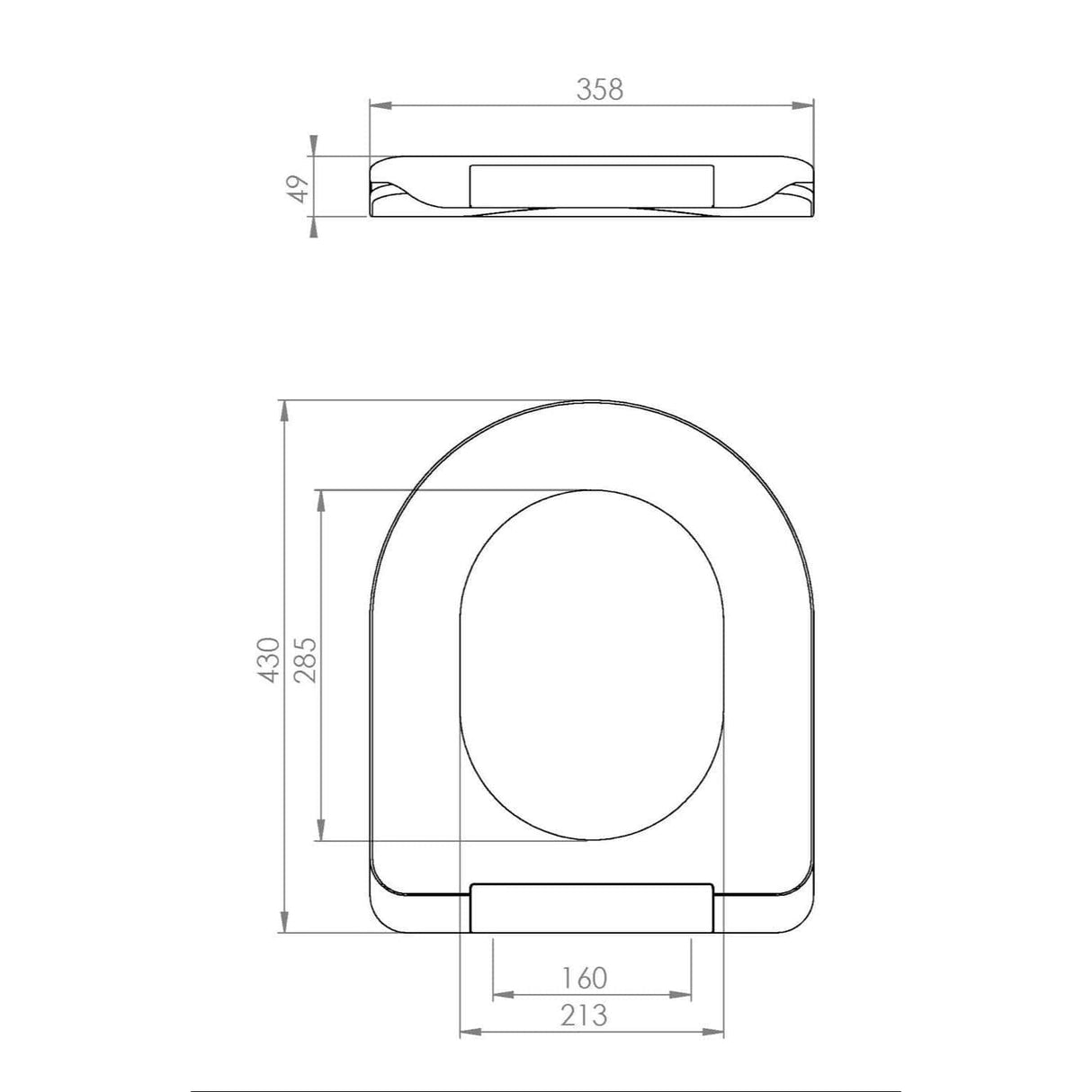 Saneux Toilet Seat Saneux Austen Slimline, Soft Close, Quick Release Seat in White