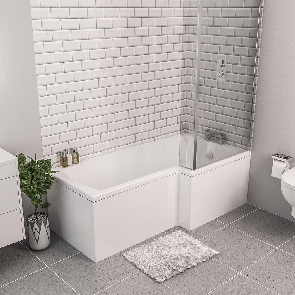 Eastbrook L-Shaped Shower Bath Eastbrook Shannon L-Shape Shower Bath