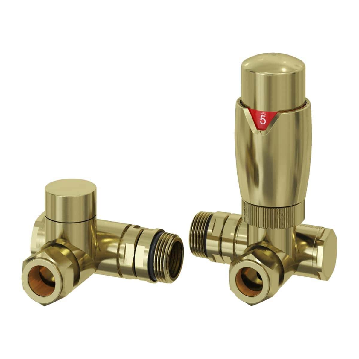Reina Radiator Valve Bronze Reina Modal Thermostatic Dual Fuel Corner Radiator Valves