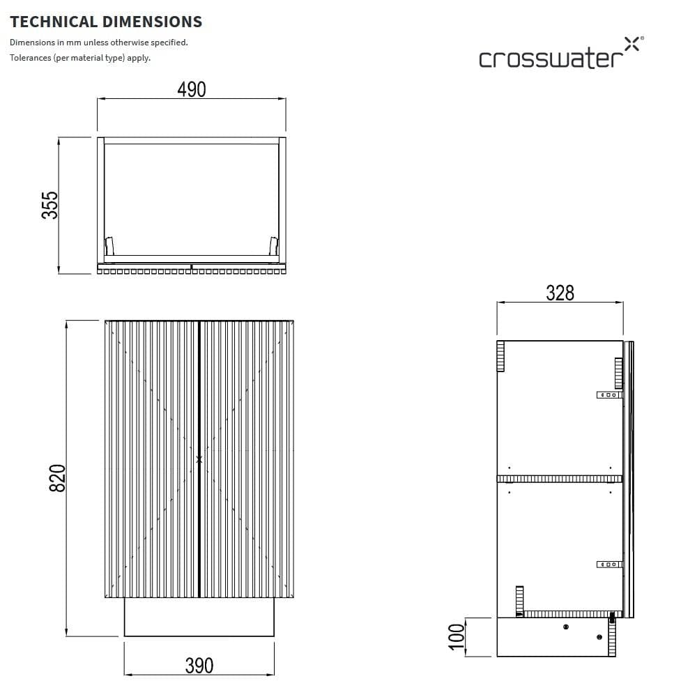 Crosswater Floor Standing Vanity Unit Crosswater Limit 500mm Floorstanding Vanity Unit with Ceramic Basin