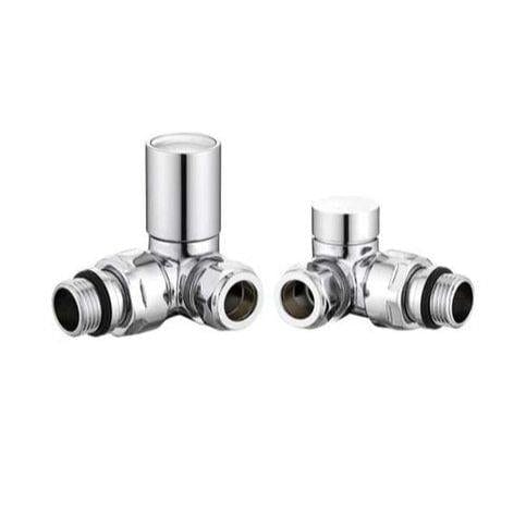 Redroom Radiator Valves Redroom Corner Manual Radiator Valves (Pair) in Chrome