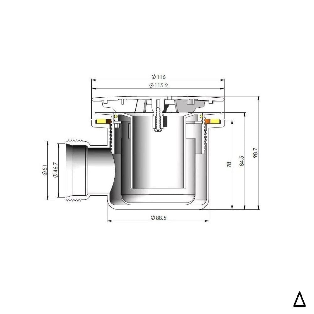 Aquarius Shower Tray Waste Aquarius Urbano 90mm Shower Waste with Cover for 45mm Trays Online