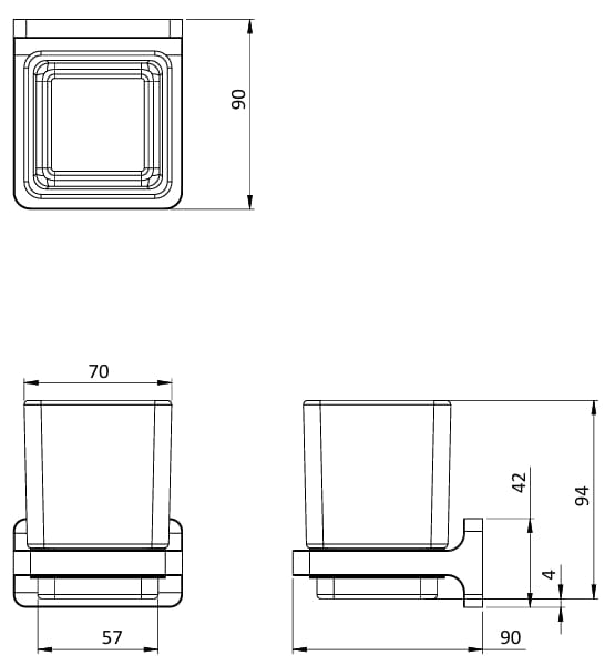 Crosswater Toothbrush Holder Crosswater Rotar Tumbler Holder